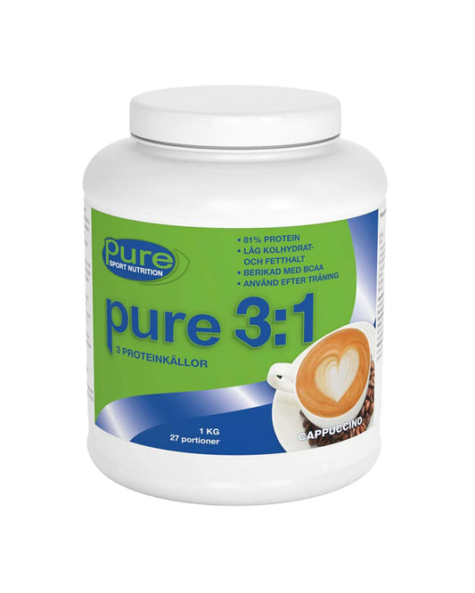 pure 3:1  Cappuccino      (Blandprotein med de tre bästa proteinkällorna)